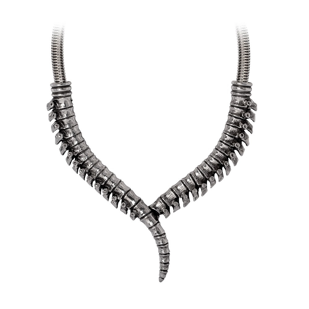 Alchemy - Thoracic Collar Necklace - Silver coloured